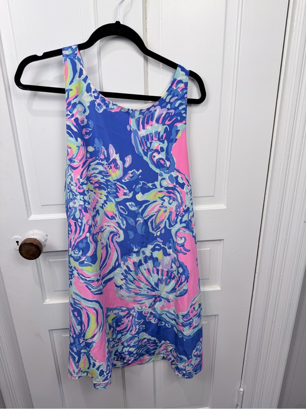Lilly Pulitzer Bright Blue & Pink Printed Sleeveless Shift Dress